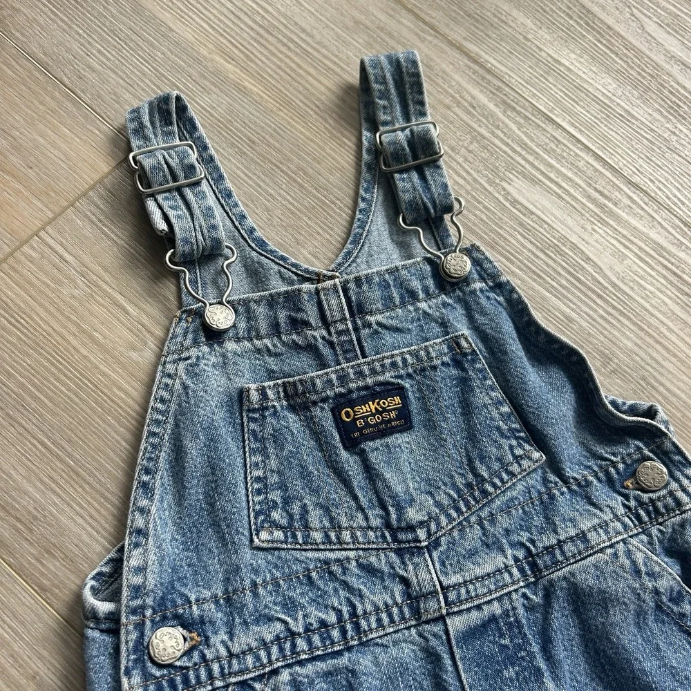 Vintage 90s Oshkosh‎ B'gosh Baby 24 Months vestbak Denim Overalls
